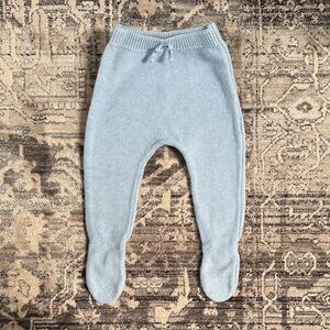 Zara Baby Cozy Blue Knit Footed Pants